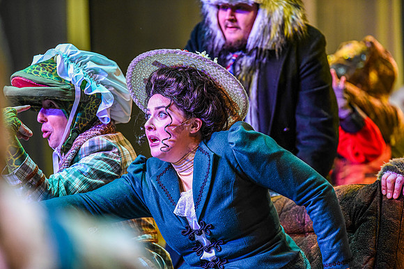 The theatre department's dress rehearsal of the Wind in the Willows in the Snow Drama Theatre.