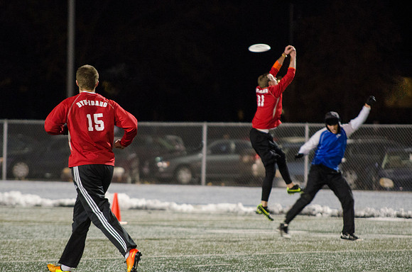 BYU-Idaho students participate in the ultimate frisbee championship game held at the stadium