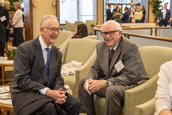 President Henry J Eyring hosts a dinner for guest at the Church Office Building in Salt Lake City, Utah.