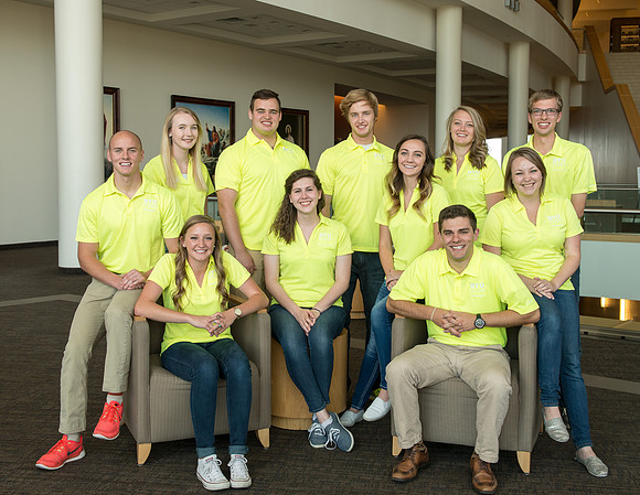 A Student Support group pose together at the I-Center.