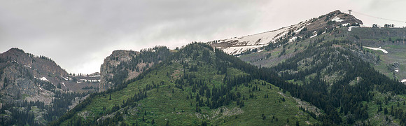 Jackson Hole Ski area. Scouting out Rock Spring Buttress for video shoot.