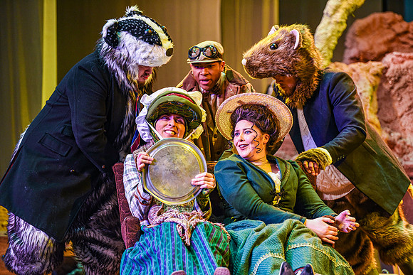 The theatre department's dress rehearsal of the Wind in the Willows in the Snow Drama Theatre.