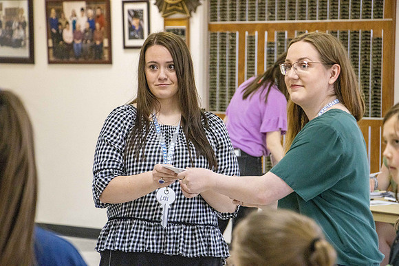 Family Consumer Science majors helping with the 4H camp at the Madison County Fairgrounds.