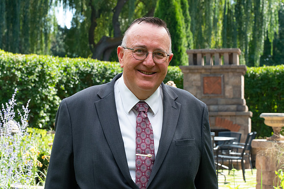 Video production of Vice President, Jon Linford, in the Thomas E. Ricks Gardens for the We're In This Together campaign.