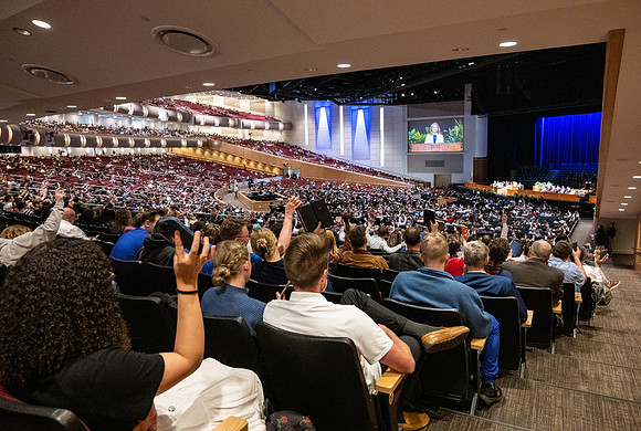 Devotional with Sister Becky L. Craven and Brother Ronald L. Craven.