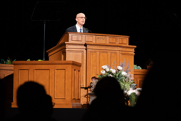 First devotional of Spring Semester at BYU-Idaho with President Eyring.