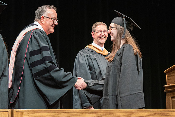 Graduates during convocation for the College of Performing and Visual Arts.