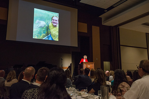 Employees gather for a banquet to kick off a new semester at BYU-Idaho.