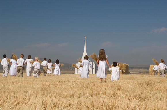 Children in the wheat fields- AUG 2007