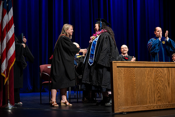 Graduates during convocation for the College of Performing and Visual Arts.
