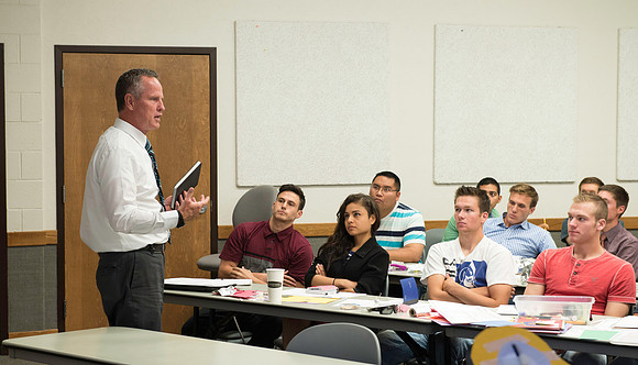 Business Management students learn some creative developement and thinking skills to prepare them for their IBC groups. Kent Lundin teaches the class along with Craig Bell, Drew Eagar.