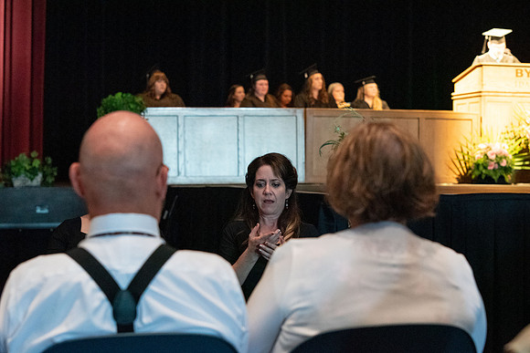 Graduates during Interdisciplinary Studies convocation.