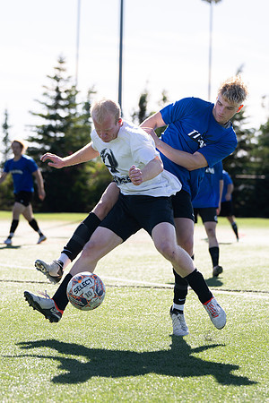 Men's Spring Competitive Soccer Quarterfinals. Vikings (3) vs Titans (0).