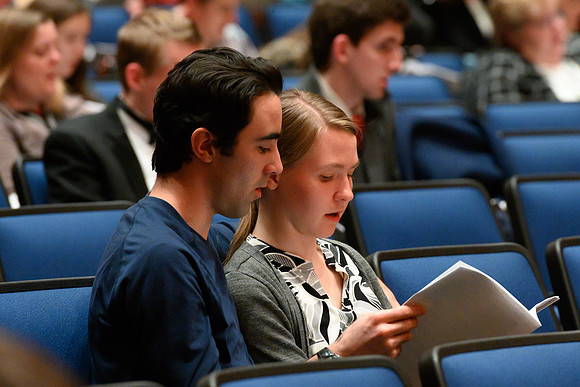 BYU-Idaho students and members of the Rexburg community gather to sing new hymns that have been written by the BYU-Idaho Community. (Students, Faculty/Staff,Community)