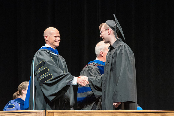 Graduates during convocation of the College of Physical Sciences and Engineering.