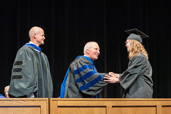 Graduates during convocation of the College of Physical Sciences and Engineering.