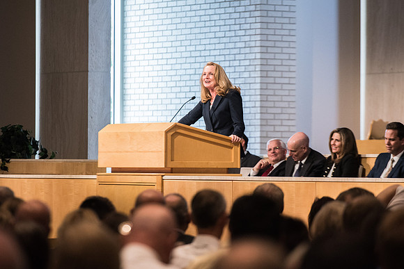 BYU-Idaho All Employee Conference. Guest Speaker Elder Matthew L. Carpenter and his wife. Summer Session