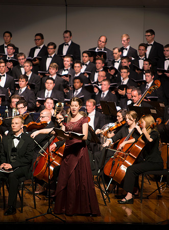 Performance of 'How Beautiful Upon the Mountains' in the College of Southern Idaho auditorium.