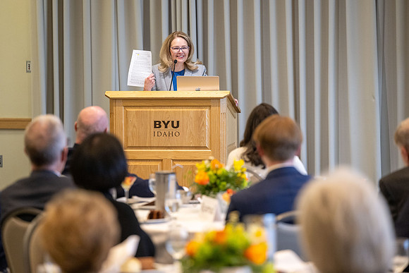 President Meredith, Philanthropies gathering for Signature Scholarships.