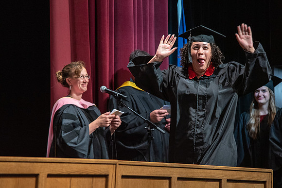 Graduates during convocation for the College of Performing and Visual Arts.