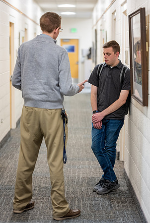 Student model portrays a student with anxiety.