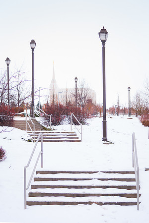 Snowy morning on campus, Fall 2016