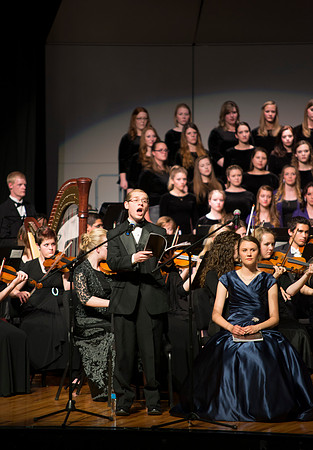 Performance of 'How Beautiful Upon the Mountains' in the College of Southern Idaho auditorium.