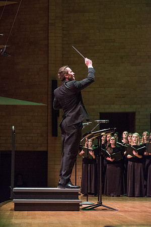 The Brigham Young University-Idaho choirs and ensembles perform in a concert together.
