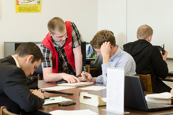 Students begin a new semster in Winter 2014.