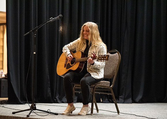 Students audition for a spot with Acoustc Cafe.