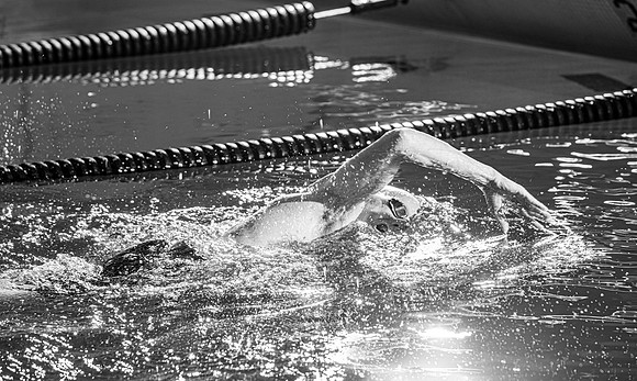 Swimming Pool fitness banner photoshoot.