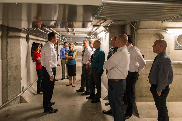 Tunnels under the BYU-Idaho Center. New employees get a tour of the BYU-Idaho Center.