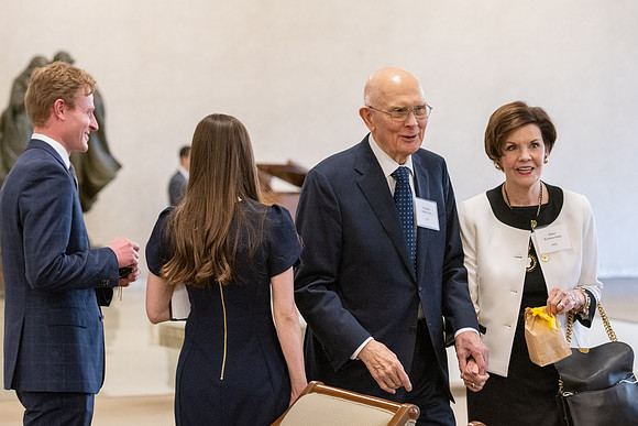 President Henry J Eyring hosts a dinner for guest at the Church Office Building in Salt Lake City, Utah.