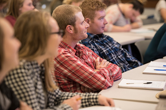 Animal Science majors listen and learn in the classroom.
