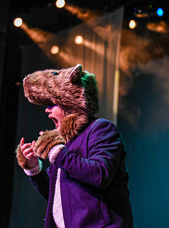 The theatre department's dress rehearsal of the Wind in the Willows in the Snow Drama Theatre.