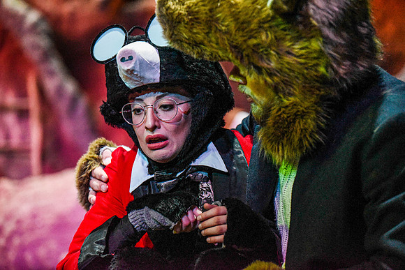 The theatre department's dress rehearsal of the Wind in the Willows in the Snow Drama Theatre.