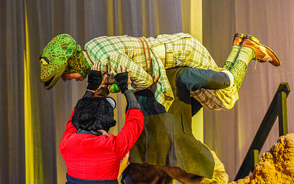 The theatre department's dress rehearsal of the Wind in the Willows in the Snow Drama Theatre.