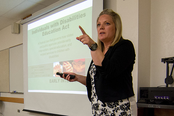 Jillisa Cranmer teaches Early Child Development at Brigham Young University-Idaho. Students also take lead and teach eachother as well.