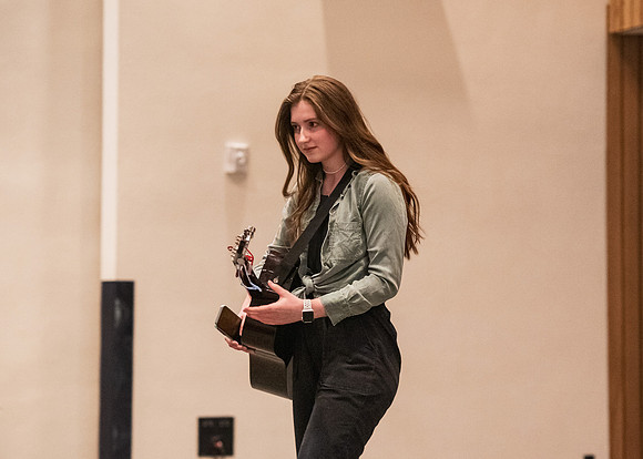 Students audition for a spot with Acoustc Cafe.