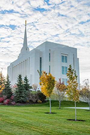 Rexburg Temple one fall morning.