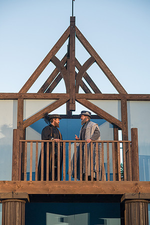 Brigham Young University-Idaho's production of The Shomaker's Holiday performed out in the amphitheatre in front of the McKay Library.