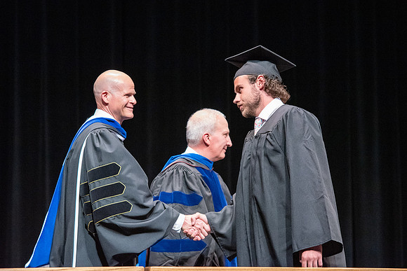 Graduates during convocation of the College of Physical Sciences and Engineering.