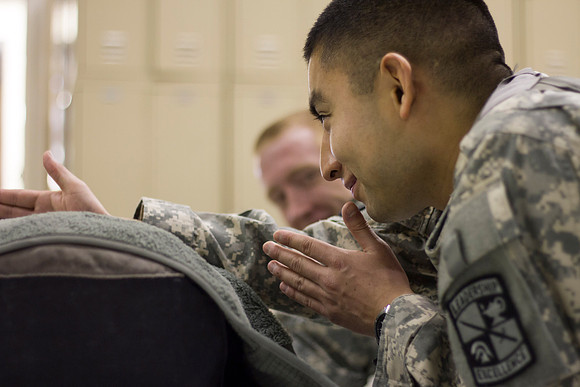 The MS 3 class (juniors) recieve instruction on planning while the remaining cadets pull security in the Kirkham Building.