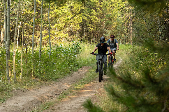 Media Creation Team mountain biking.