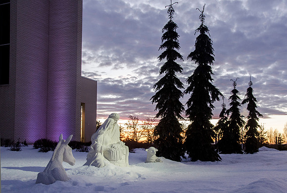 Nativity outside the Taylor Building.