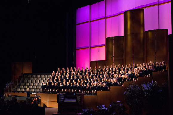 Women's choir perform at the devotional.