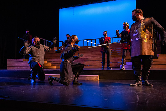 BYU-Idaho theatre department dress rehearsal of Shakespeare's Henry V.