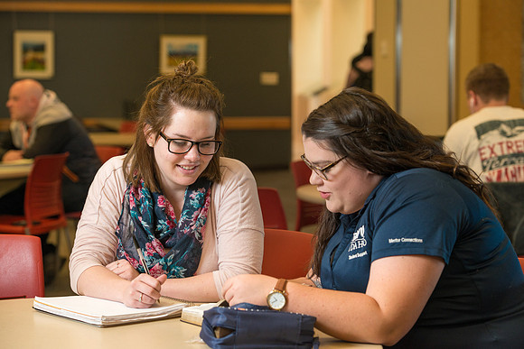 Student volunteers in Student Support work with new students in a Mentoring Program.