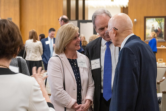 President Henry J Eyring hosts a dinner for guest at the Church Office Building in Salt Lake City, Utah.