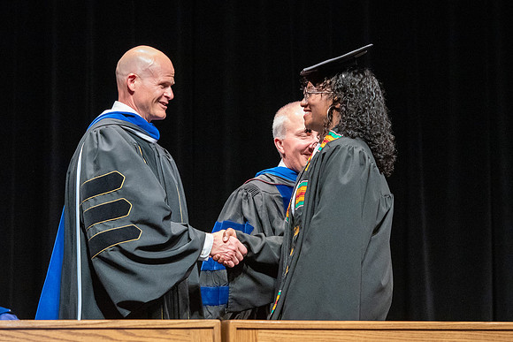 Graduates during convocation of the College of Physical Sciences and Engineering.